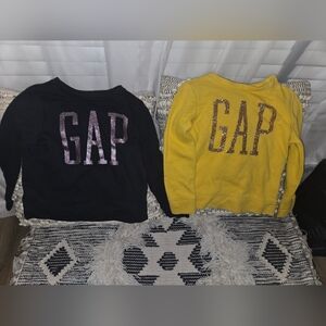 GAP Kids Black and Yellow Sequin Sweatshirts